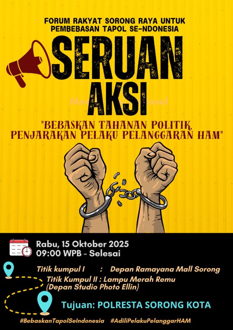 Seruan Aksi Solidaritas bagi pembebasan Tapol Papua (doc : FRSY)